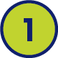 Green and blue number 1 icon