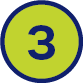 Green and blue number 3 icon